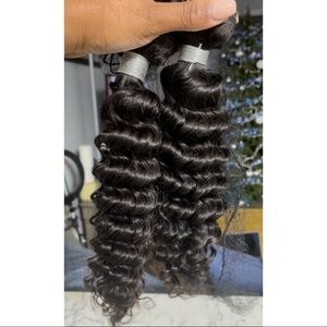 Deep Wave Brazilian Virgin Hair Bundles ( 3 bundles)